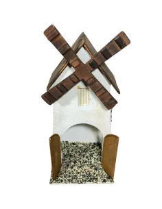 Mulino a vento in legno in movimento per statue da 8-10 cm 2