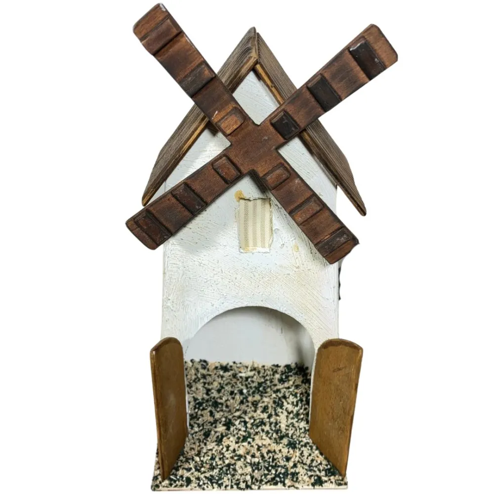 Animated Wooden Windmill for 8–10 cm Nativity Figures