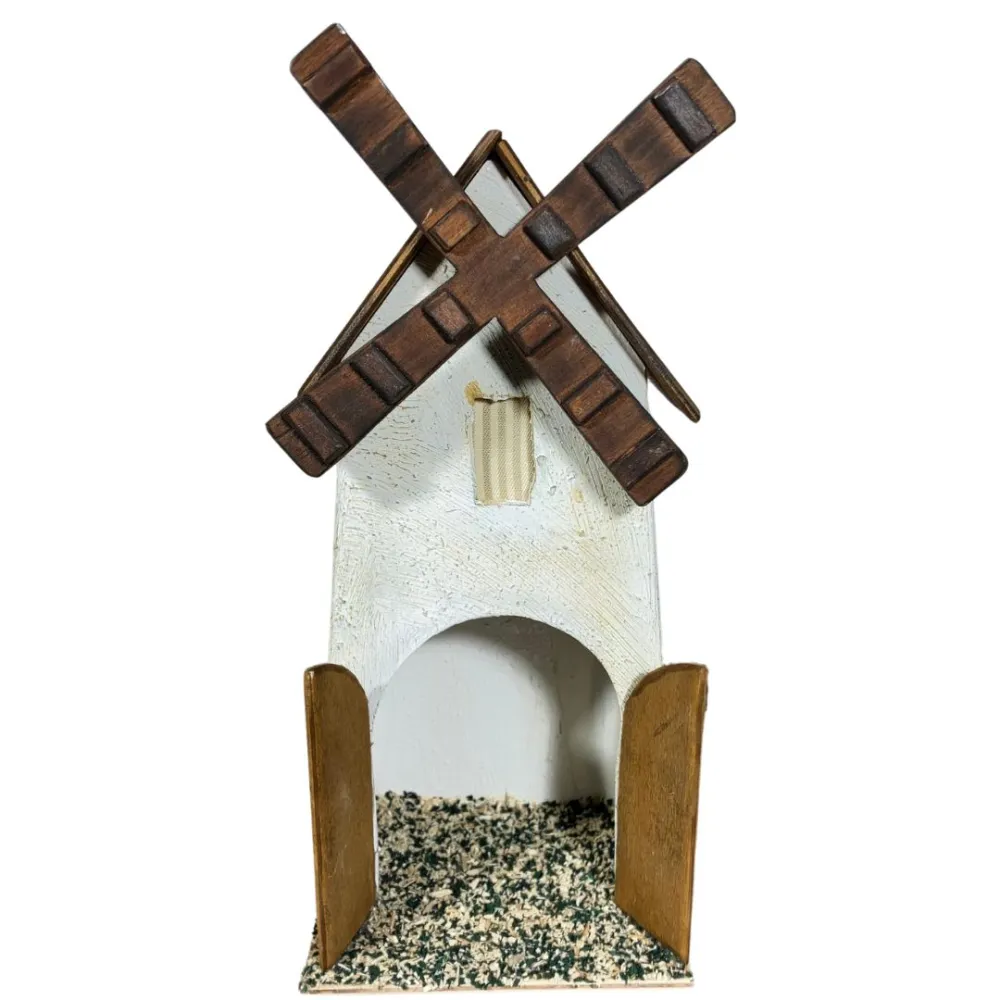 Animated Wooden Windmill for 8–10 cm Nativity Figures