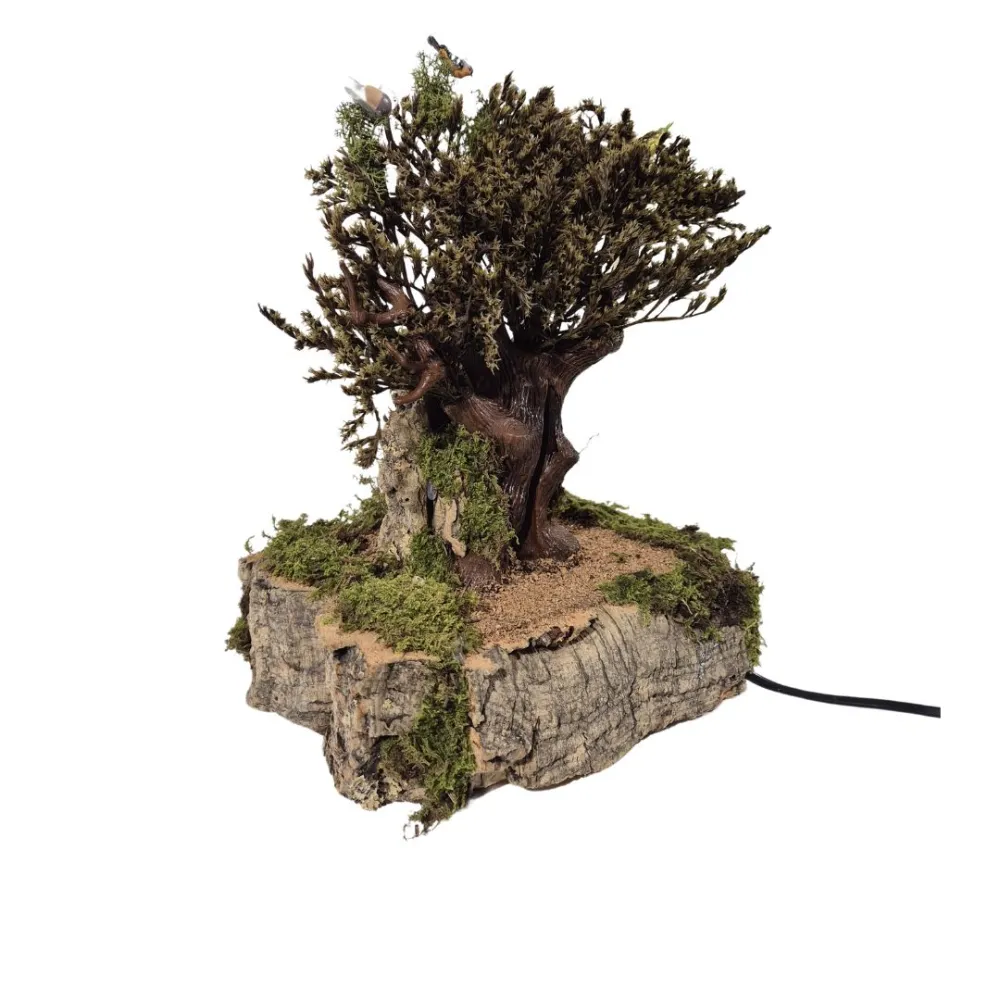 Animated Tree with Birds for 15–30 cm Nativity Figures
