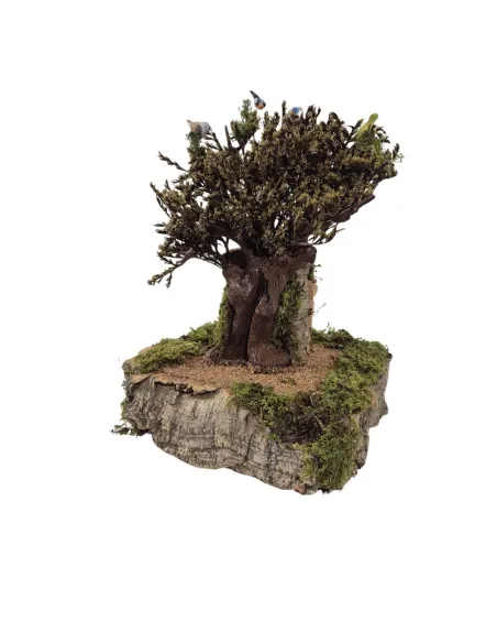 Albero con uccellini in movimento per statue da 15-30 cm