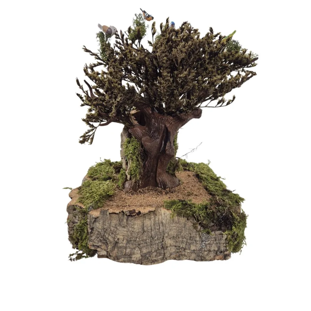 Animated Tree with Birds for 15–30 cm Nativity Figures