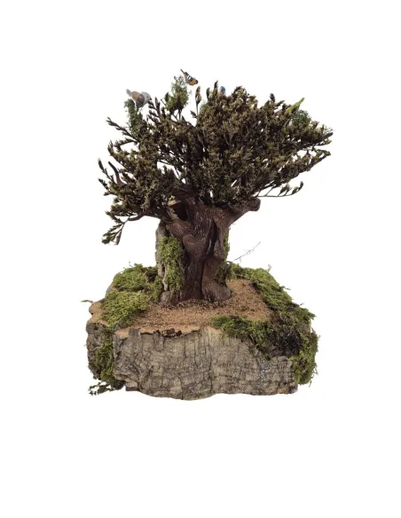 Albero con uccellini in movimento per statue da 15-30 cm