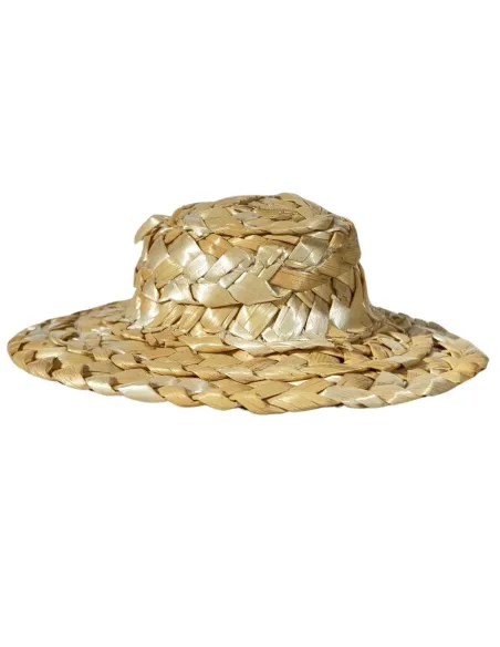 Cappello intrecciato in paglia per statue da 25-30 cm