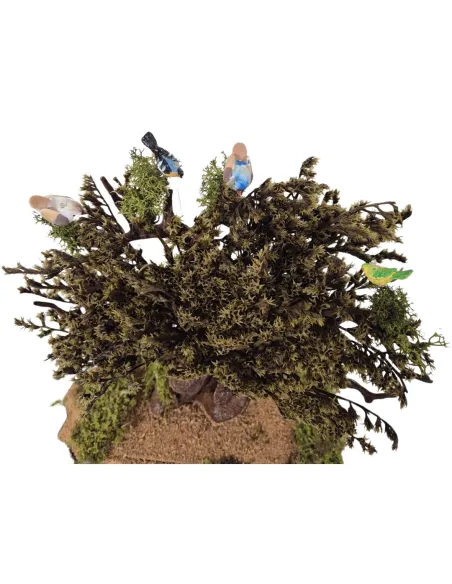 Albero con uccellini in movimento per statue da 15-30 cm