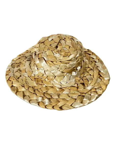 Cappello intrecciato in paglia per statue da 25-30 cm