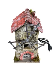 Mulino a vento in polistirene in movimento per statue da 8 cm 2