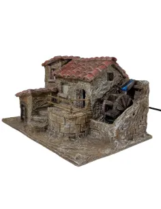 Animated Watermill for 3.5–8 cm Nativity Figures