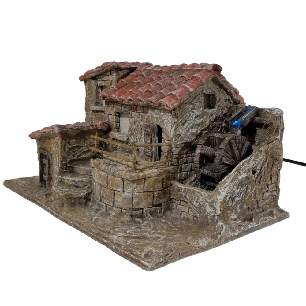 Animated Watermill for 3.5–8 cm Nativity Figures