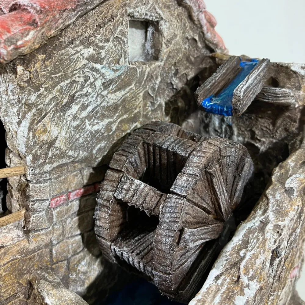 Animated Watermill for 3.5–8 cm Nativity Figures