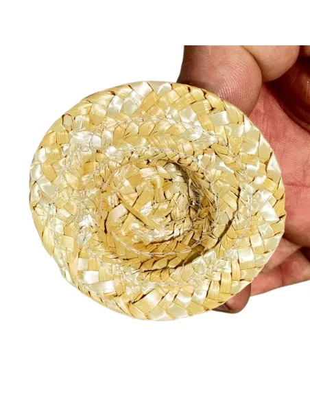 Cappello intrecciato in paglia per statue da 25-30 cm