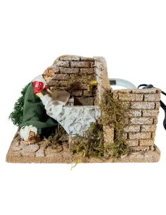 Lavandaia Landi con fontana funzionante in movimento 10 cm 2