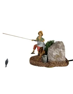 Pescatore in pvc in movimento 12 cm 2