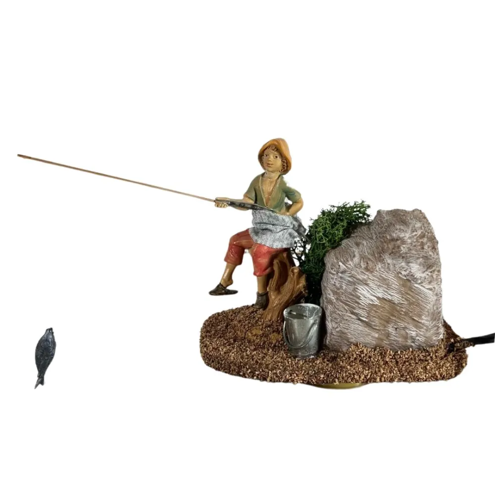 Animated 12 cm PVC Fisherman