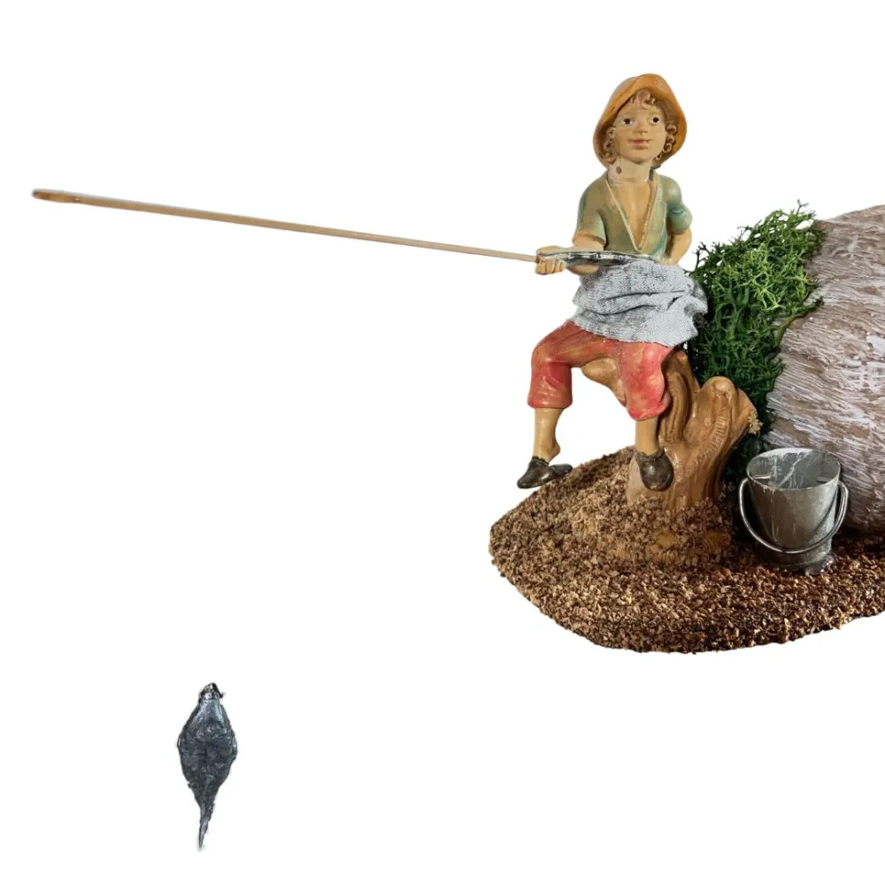 Animated 12 cm PVC Fisherman