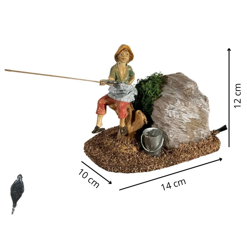 Animated 12 cm PVC Fisherman