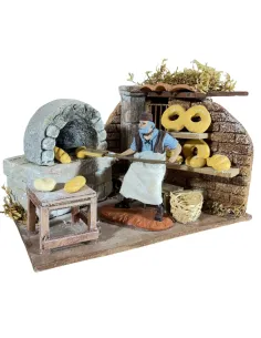 Fornaio Oliver in movimento con forno funzionante 10 cm