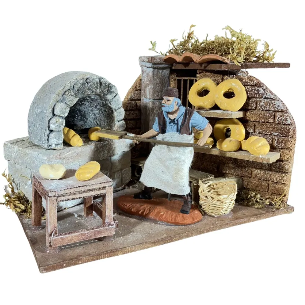Animated 10 cm Oliver Baker with Working Oven