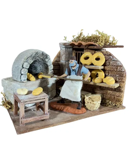 Fornaio Oliver in movimento con forno funzionante 10 cm