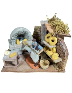 Fornaio Oliver in movimento con forno funzionante 10 cm 2