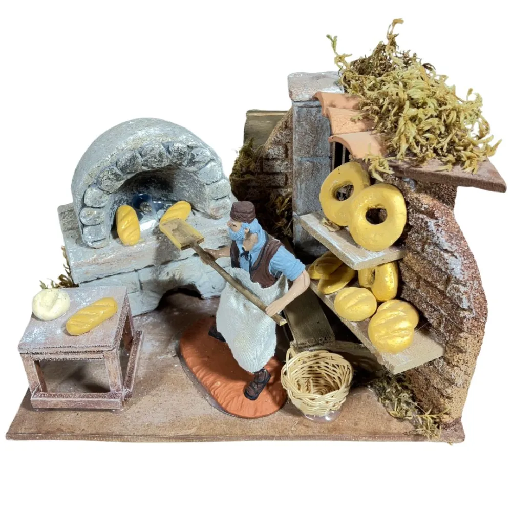 Animated 10 cm Oliver Baker with Working Oven