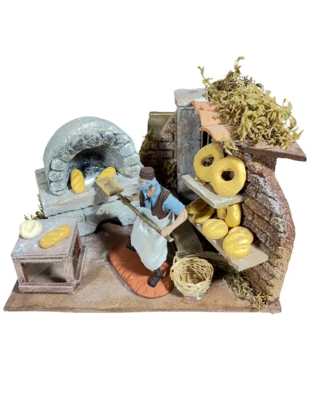 Fornaio Oliver in movimento con forno funzionante 10 cm