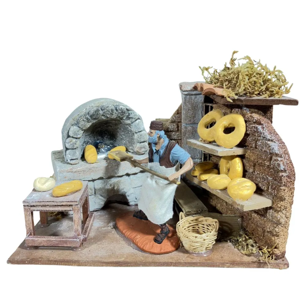 Animated 10 cm Oliver Baker with Working Oven