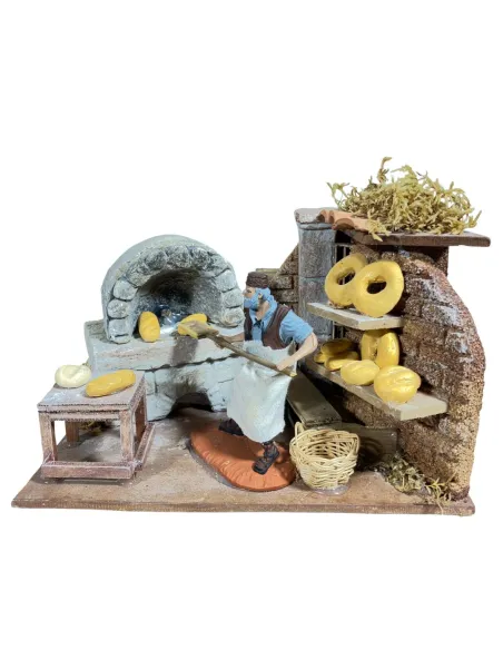 Fornaio Oliver in movimento con forno funzionante 10 cm