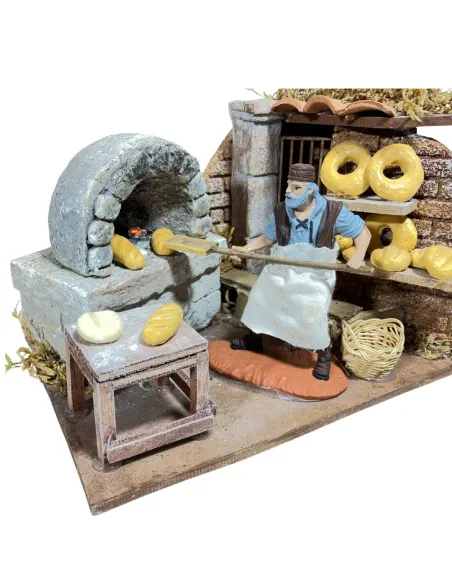 Fornaio Oliver in movimento con forno funzionante 10 cm