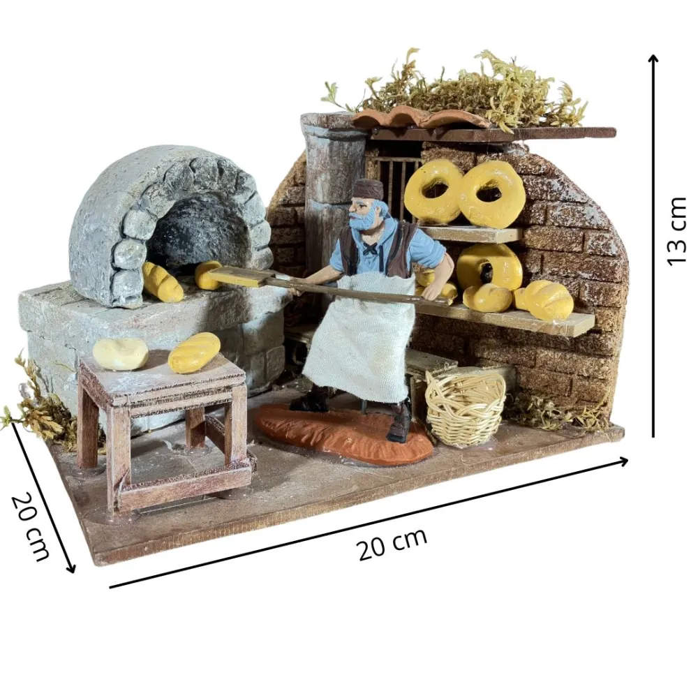 Animated 10 cm Oliver Baker with Working Oven