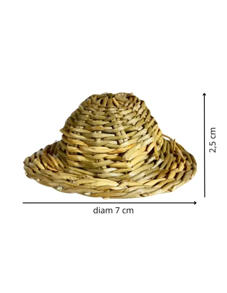 Cappello in vimini per statue da 25-30 cm