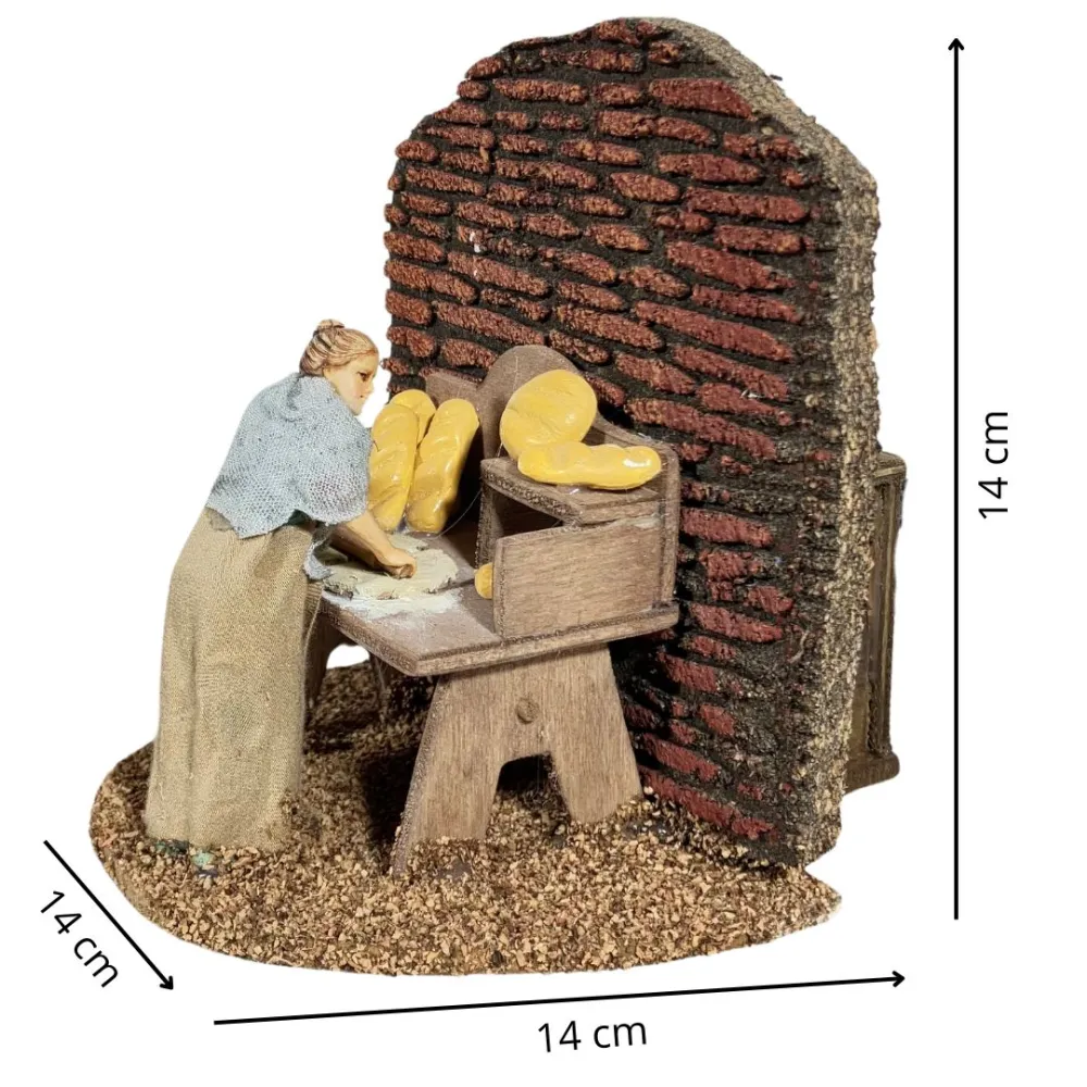 Animated 10 cm Landi Woman with Rolling Pin