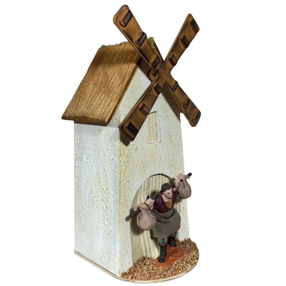 Animated 10 cm Oliver Windmill with Miller