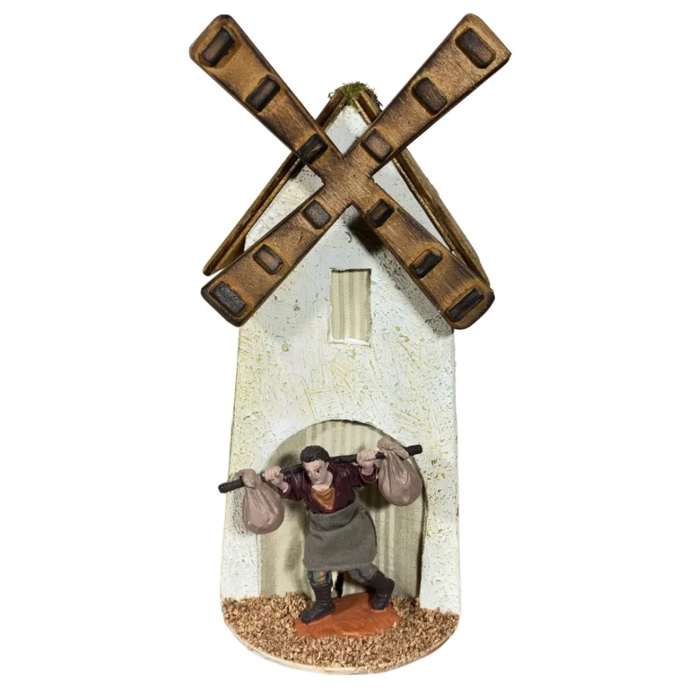 Animated 10 cm Oliver Windmill with Miller