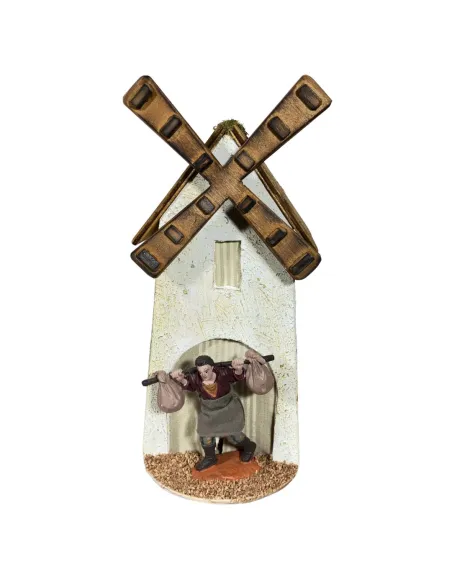 Mulino con mugnaio Oliver in movimento 10 cm