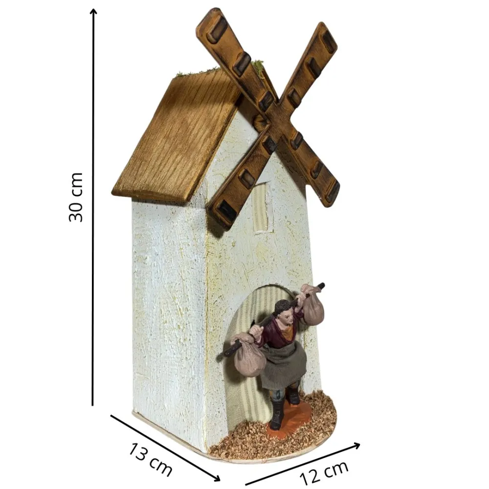 Animated 10 cm Oliver Windmill with Miller