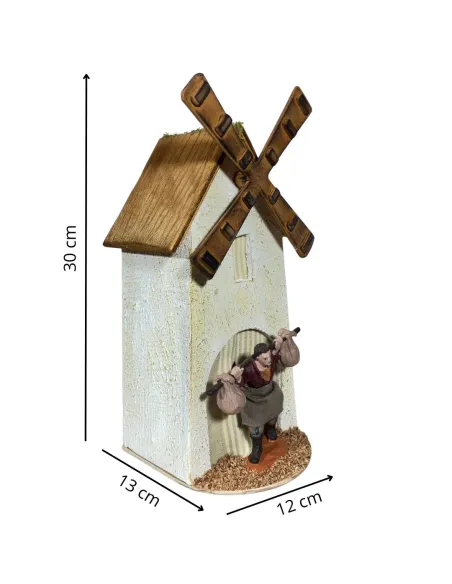 Mulino con mugnaio Oliver in movimento 10 cm