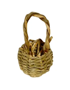 Cestino con manico in vimini per statue da 15 cm