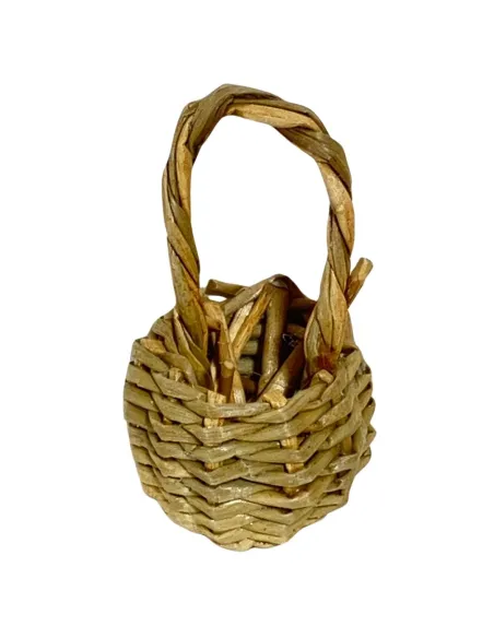 Cestino con manico in vimini per statue da 15 cm