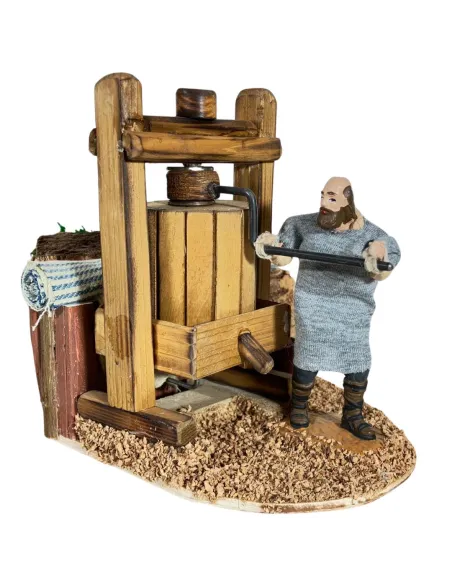 Animated 10 cm Oliver Man Operating a Traditional Press