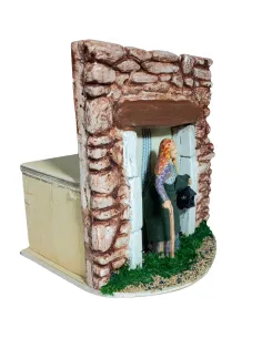 Animated 10 cm Landi Elderly Woman with Lantern 2