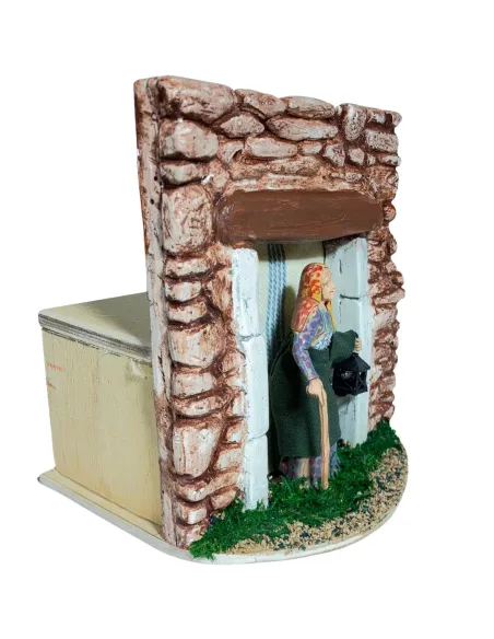 Vecchia Landi con lanterna in movimento 10 cm