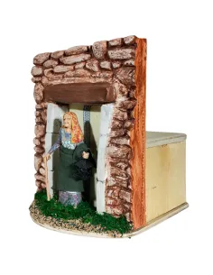 Vecchia Landi con lanterna in movimento 10 cm