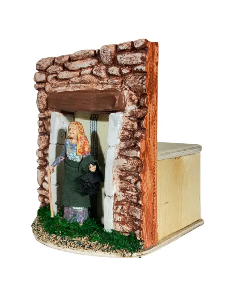 Animated 10 cm Landi Elderly Woman with Lantern