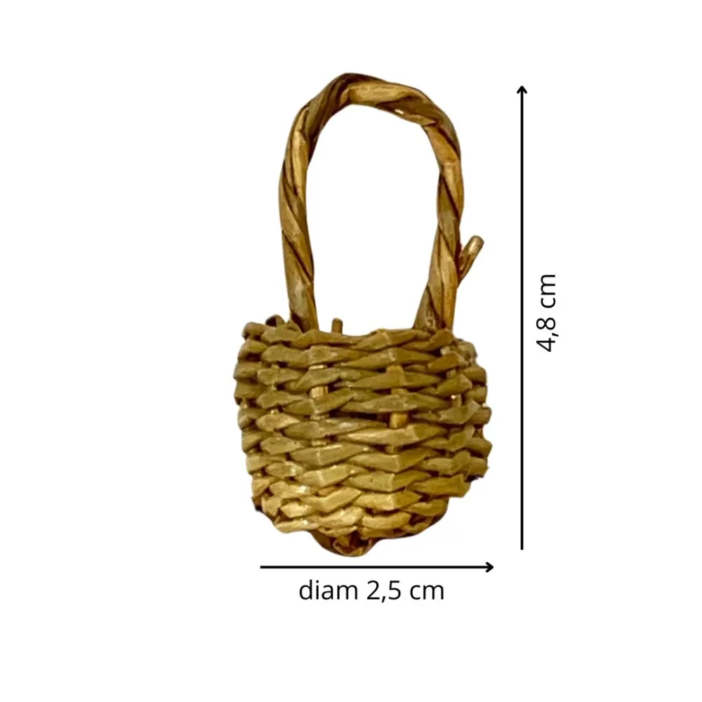 Wicker Basket with Handle for 15 cm Nativity Figures