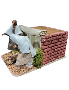 Natività 3 pezzi Landi 10 cm in movimento 2