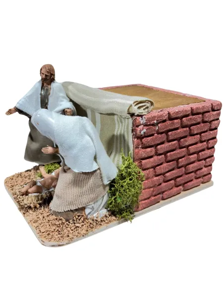 Natività 3 pezzi Landi 10 cm in movimento