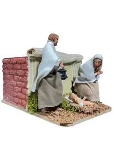 Natività 3 pezzi Landi 10 cm in movimento