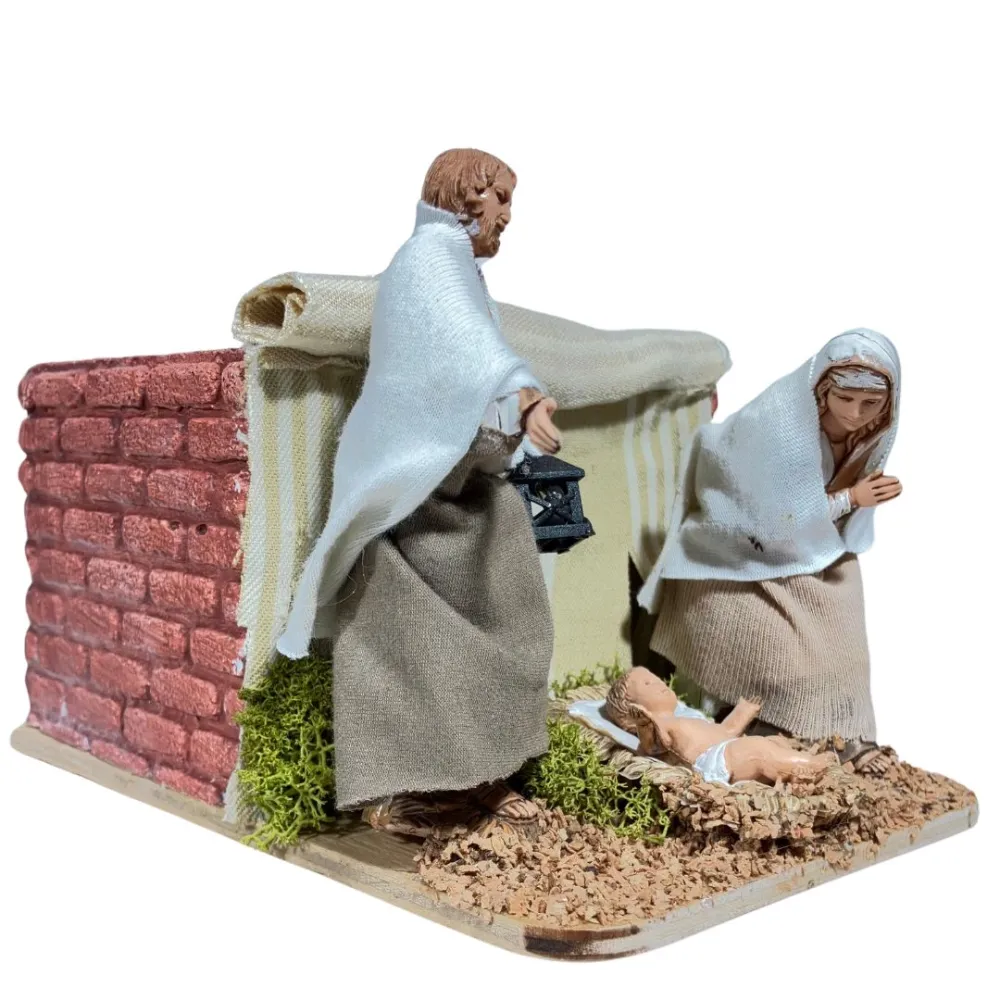 Animated 3-Piece Nativity Scene – 10 cm