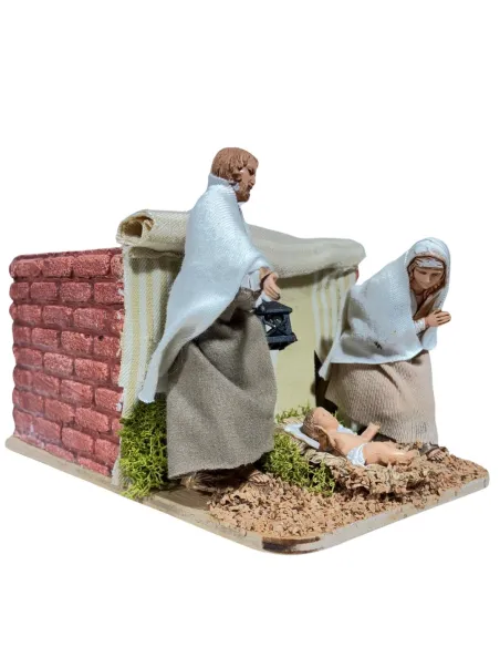 Animated 3-Piece Nativity Scene – 10 cm